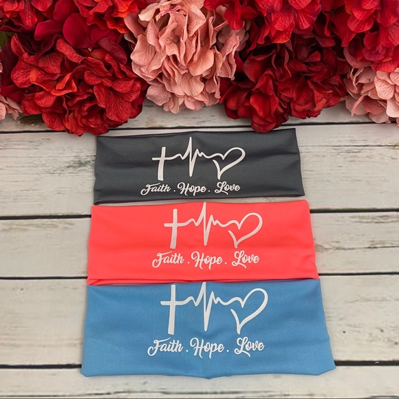 Faith Hope Love Nurse Heartbeat Headband for Masks - Picture 2 of 16